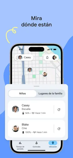 Captura de pantalla de Google Family Link en iPhone 5
