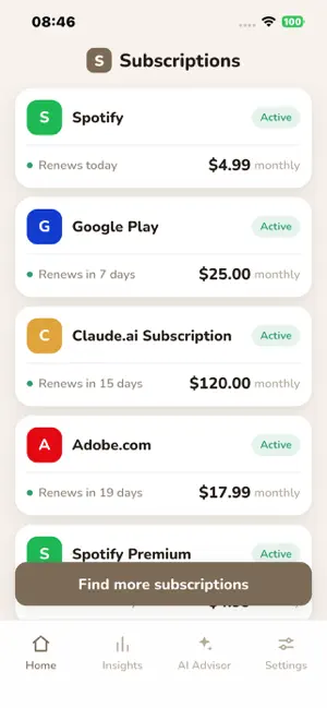 Subtracker AI screenshot 1
