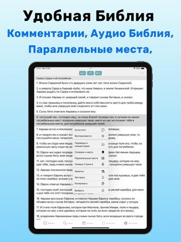 Учебная Библия： Аудио и ИИ Чат iPad screenshot 1