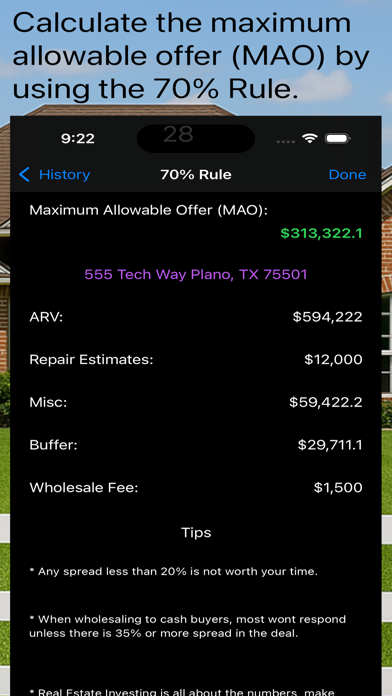 Screenshot #1 pour House Flip Analysis