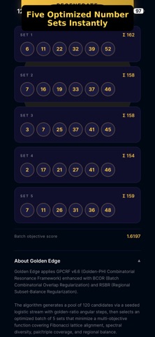 Golden Edge Lottery Assistant screenshot