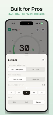 dBing: Decibel Sound Meter Screenshot 4 of 4