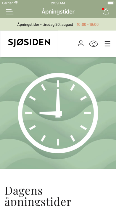 Sjøsiden Kundeklubb Screenshot