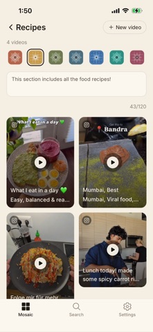 Tessera: Get videos organized screenshot