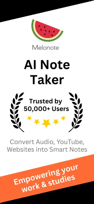 Melonote:AI Voice to Text Note iPhone screenshot 1