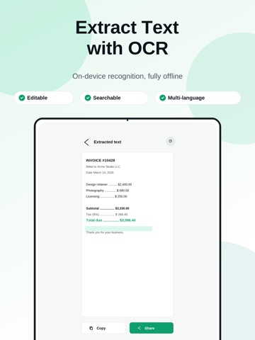 ScanKit: Document Scanner iPad screenshot