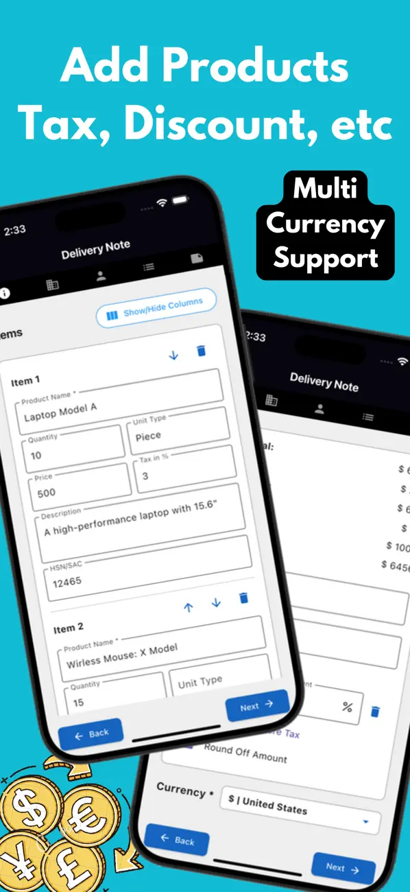Screenshot #3 pour Delivery Note Maker App