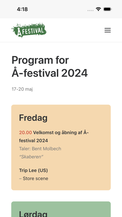 Å-festival Screenshot