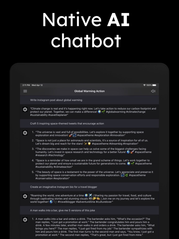 ChatPlus: AI Chatbot Assistant iPad screenshot