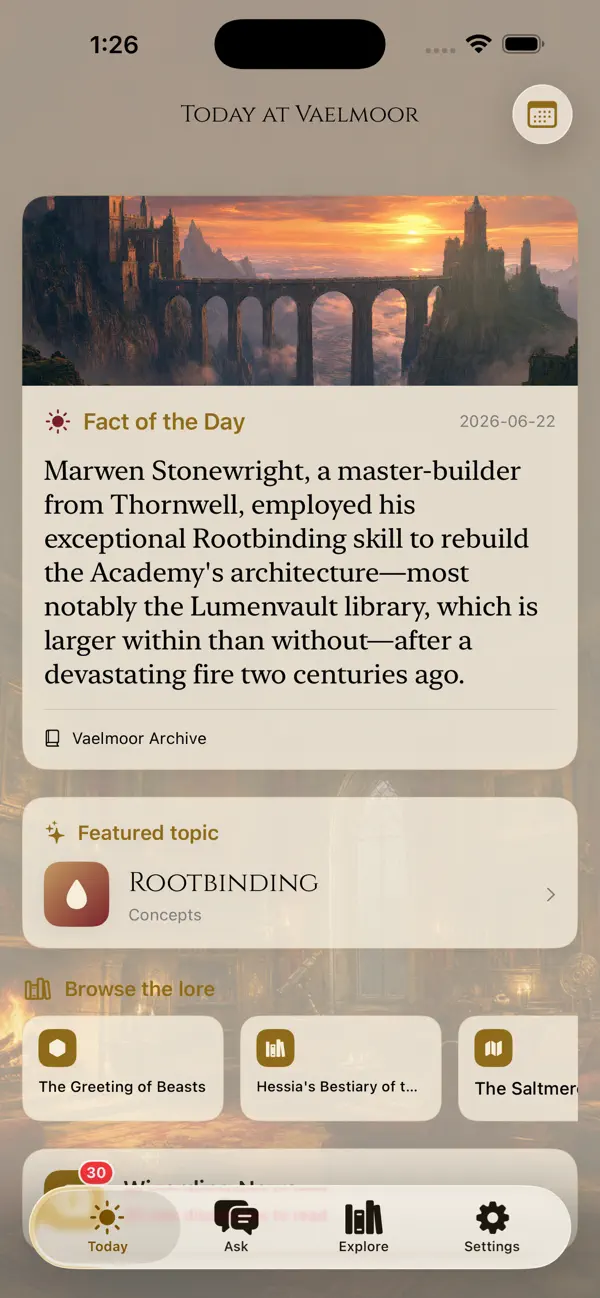 Screenshot #1 pour Wizard Lore Companion
