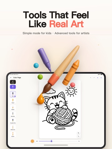 Inko: AI Coloring Book & Pages iPad screenshot