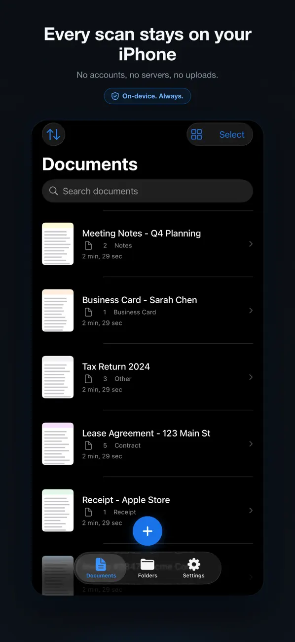 PrivateScan screenshot
