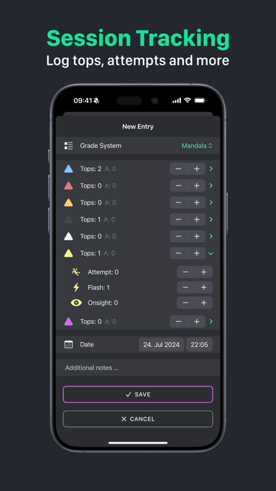 Boulder Logbook Screenshot