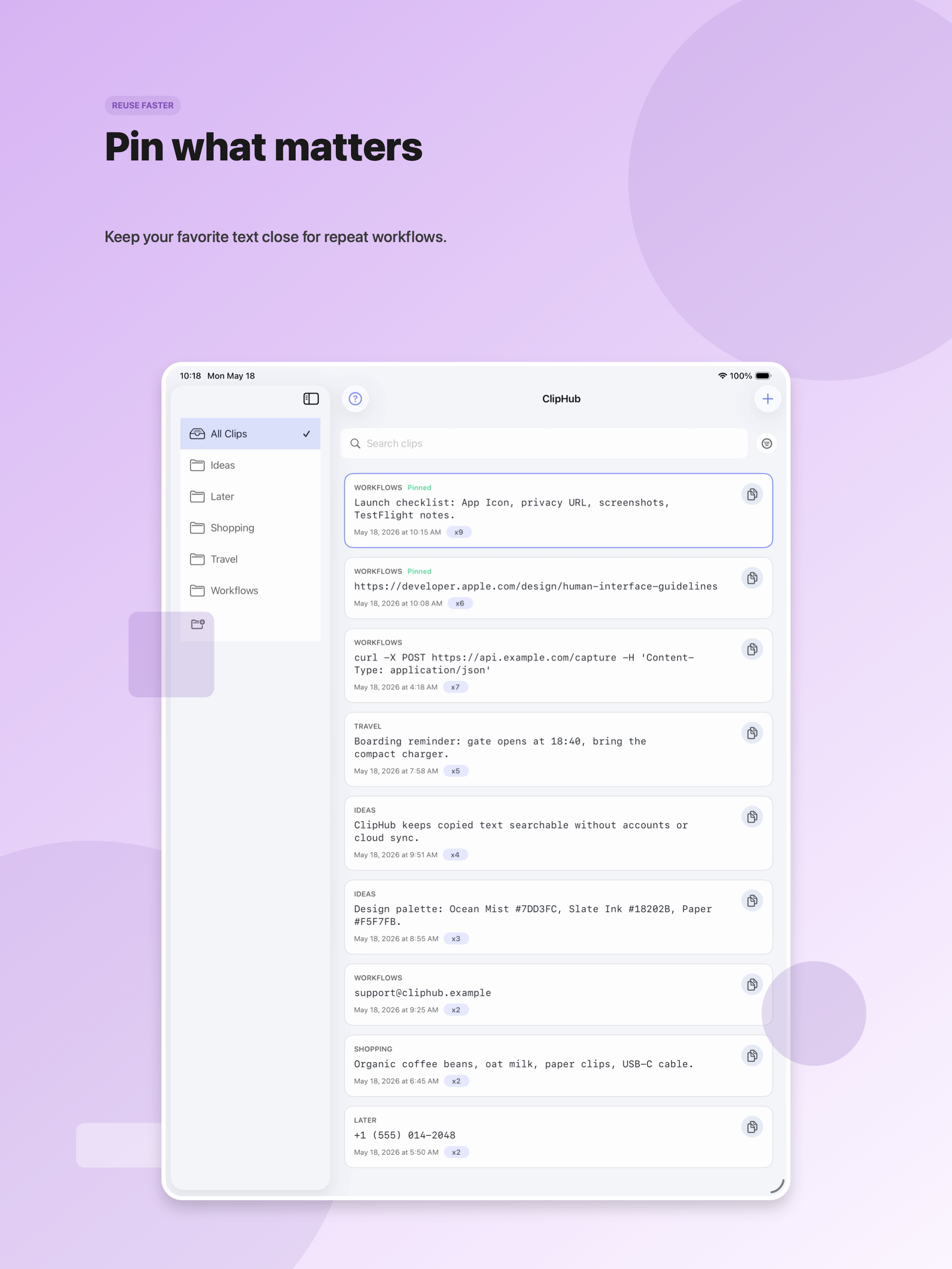ClipHub Clipboard screenshot 9