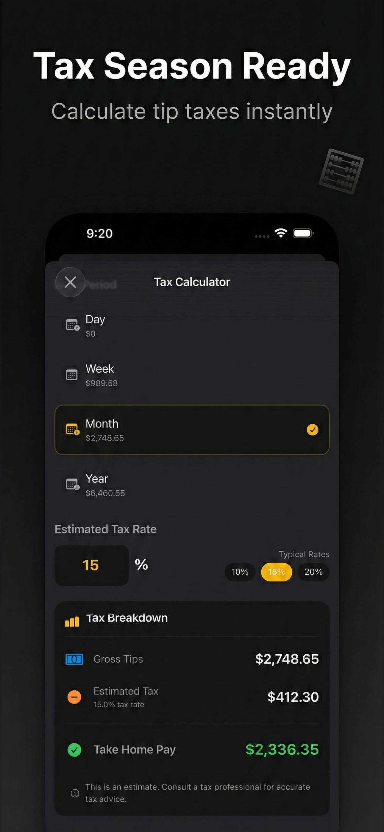 TipPocket - Tip Tracker screenshot 7