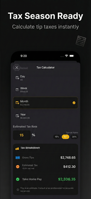 TipPocket - Tip Tracker Screenshot 7 of 7