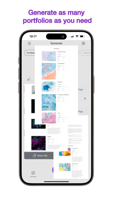 Wall Portfolio for Artist Screenshot