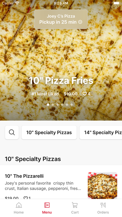 Joey C’s Pizza iPhone screenshot 2 - Food & Drink app