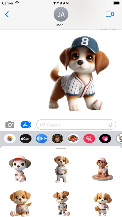 Baseball Puppy Stickers screenshot-4