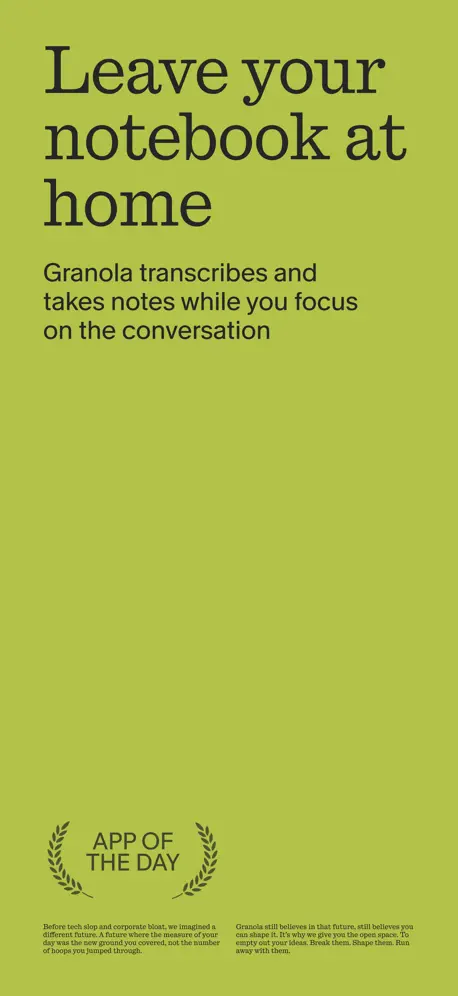 Granola - AI Meeting Notes screenshot 1 of 6