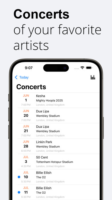 ArtistShot - Albums & Concerts Screenshot