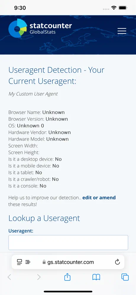 ChangeTheHeaders for Safari screenshot 2
