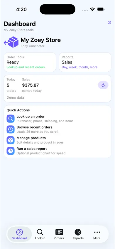 Zoey Connector screenshot 1