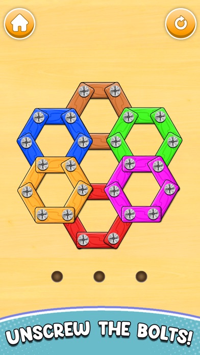 Unscrew Wood Nuts and Bolts 3d Screenshot