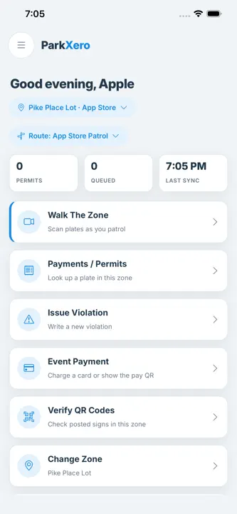 ParkXero Mobile screenshot 1