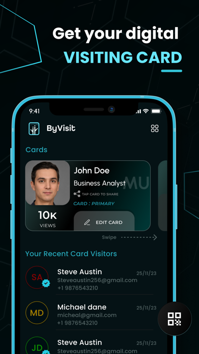 ByVisit Digital Business Card Screenshot