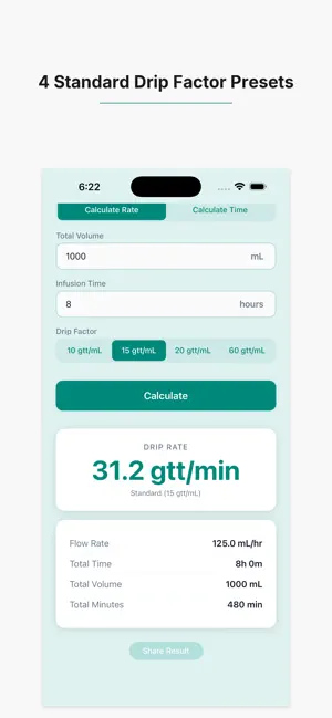 IV Drip Rate Calculator screenshot 3