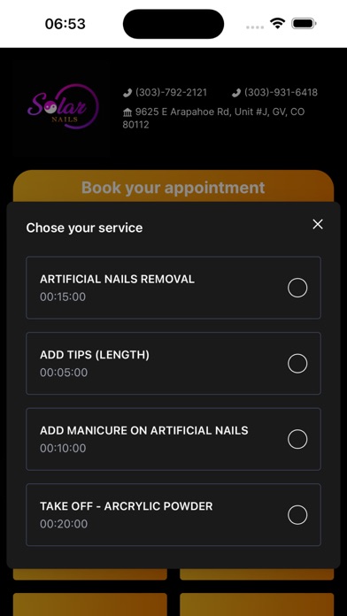 Screenshot 4 of Solar Nails Booking App
