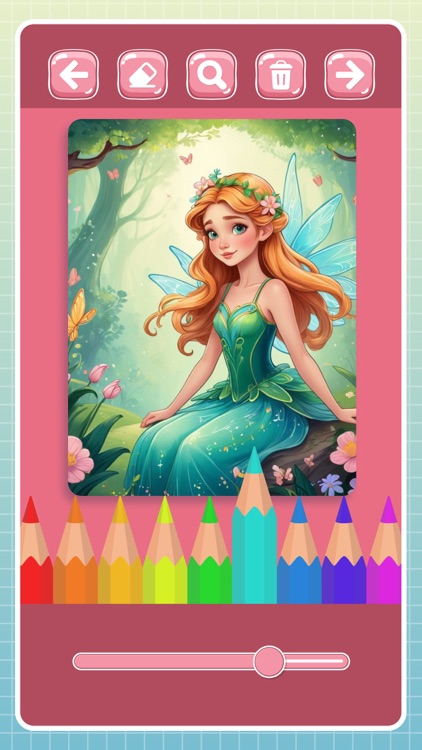Fairy coloring book for girls