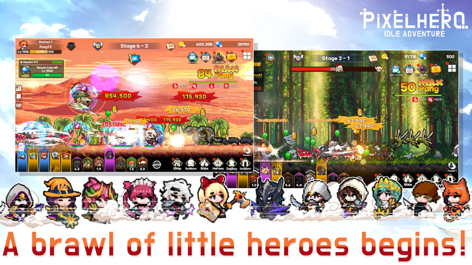 #1. Pixel Heroes Idle (iOS) By: ZTO Games