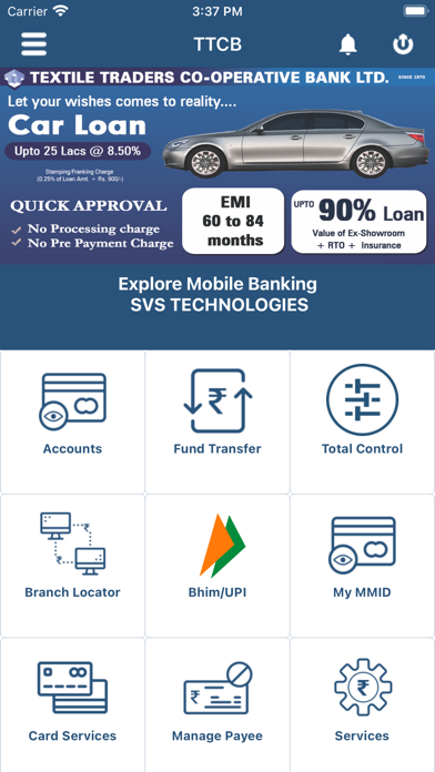 Textile Traders Co Op Bank Ltd Screenshot