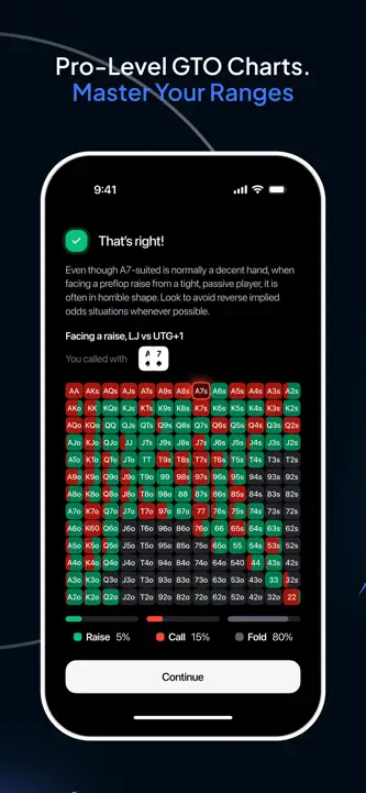 Runout Poker Trainer GTO Coach screenshot 6