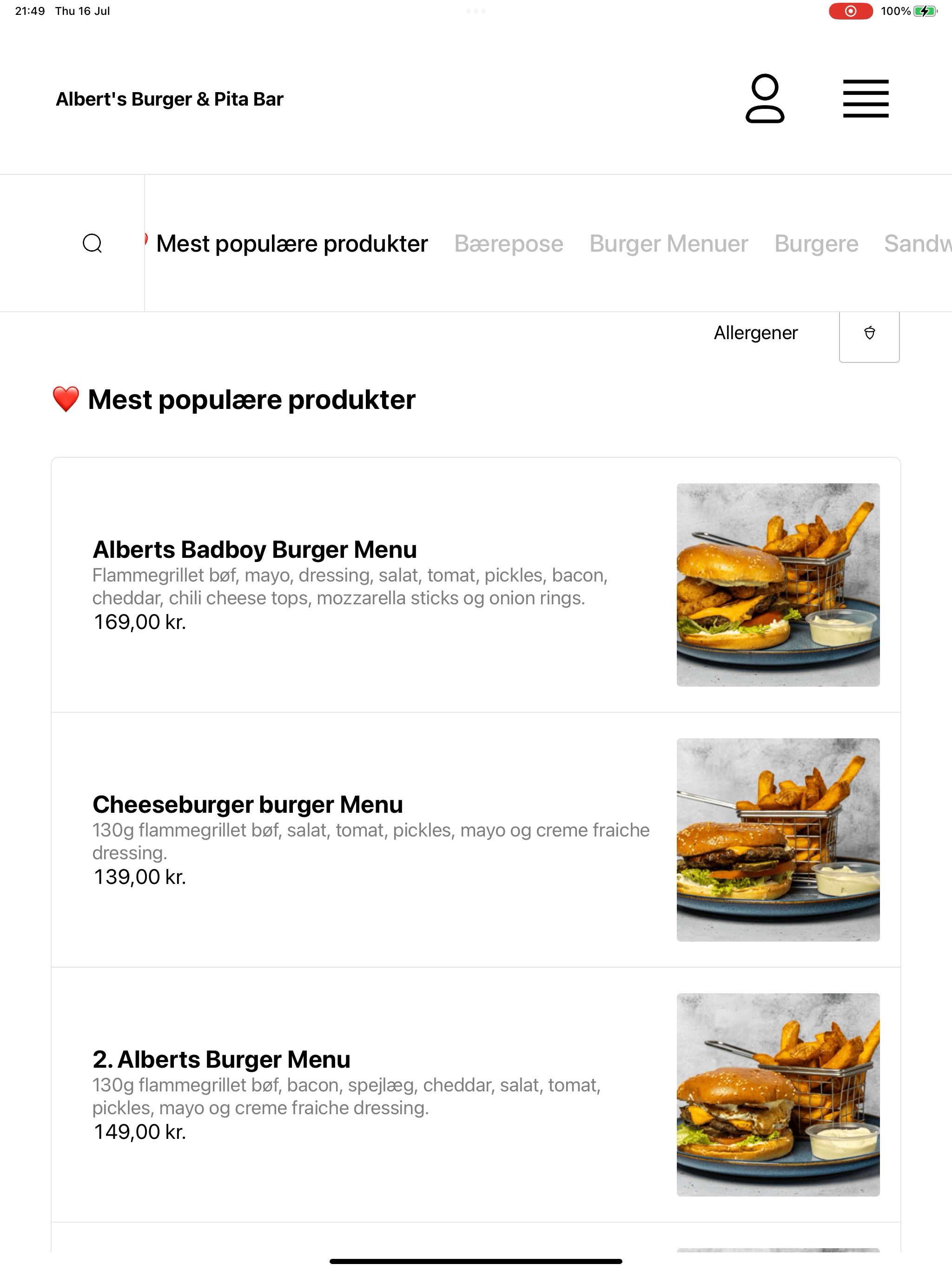 Albert's Burger & Pita Bar screenshot 7