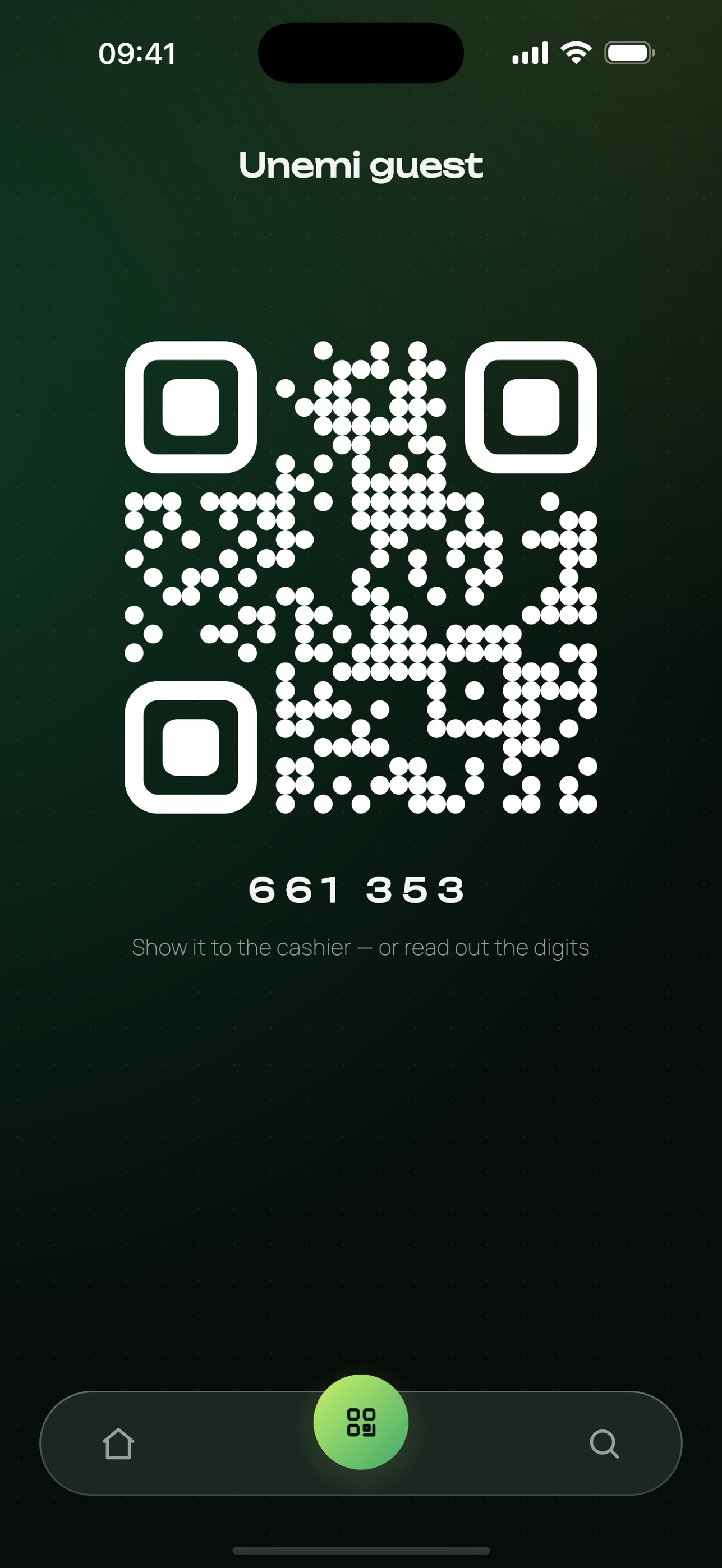 Screenshot 3 of Unemi — loyalty card