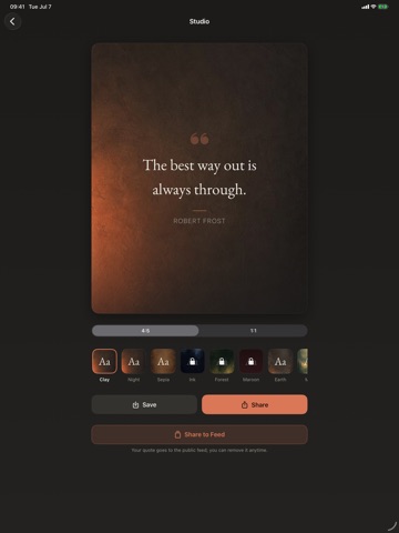 Quotable — Voiced Quote Cards iPad screenshot