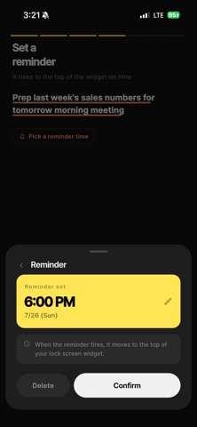 GlanceMemo iPhone screenshot