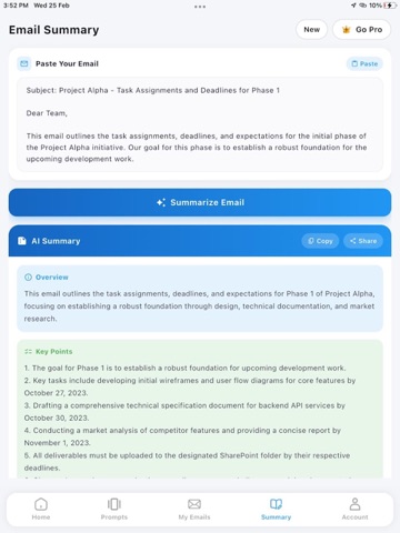 Smart AI Business Email Writer iPad screenshot