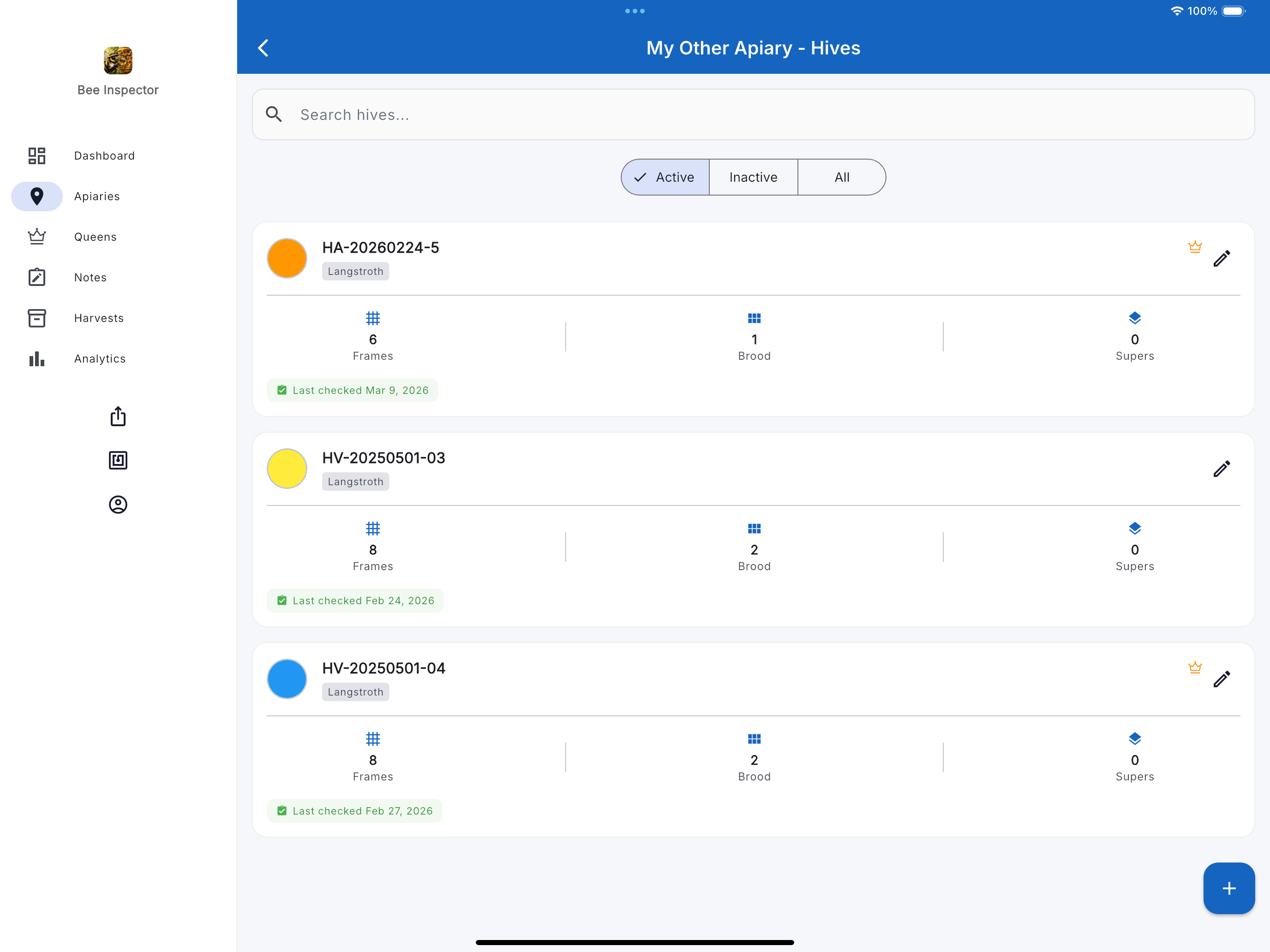 Bee Inspector: Hive Manager