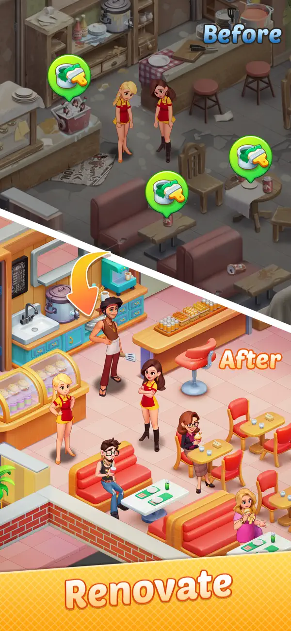 #3. Gossip Girls Restaurant-Merge (iOS) Göre: Aidian Network