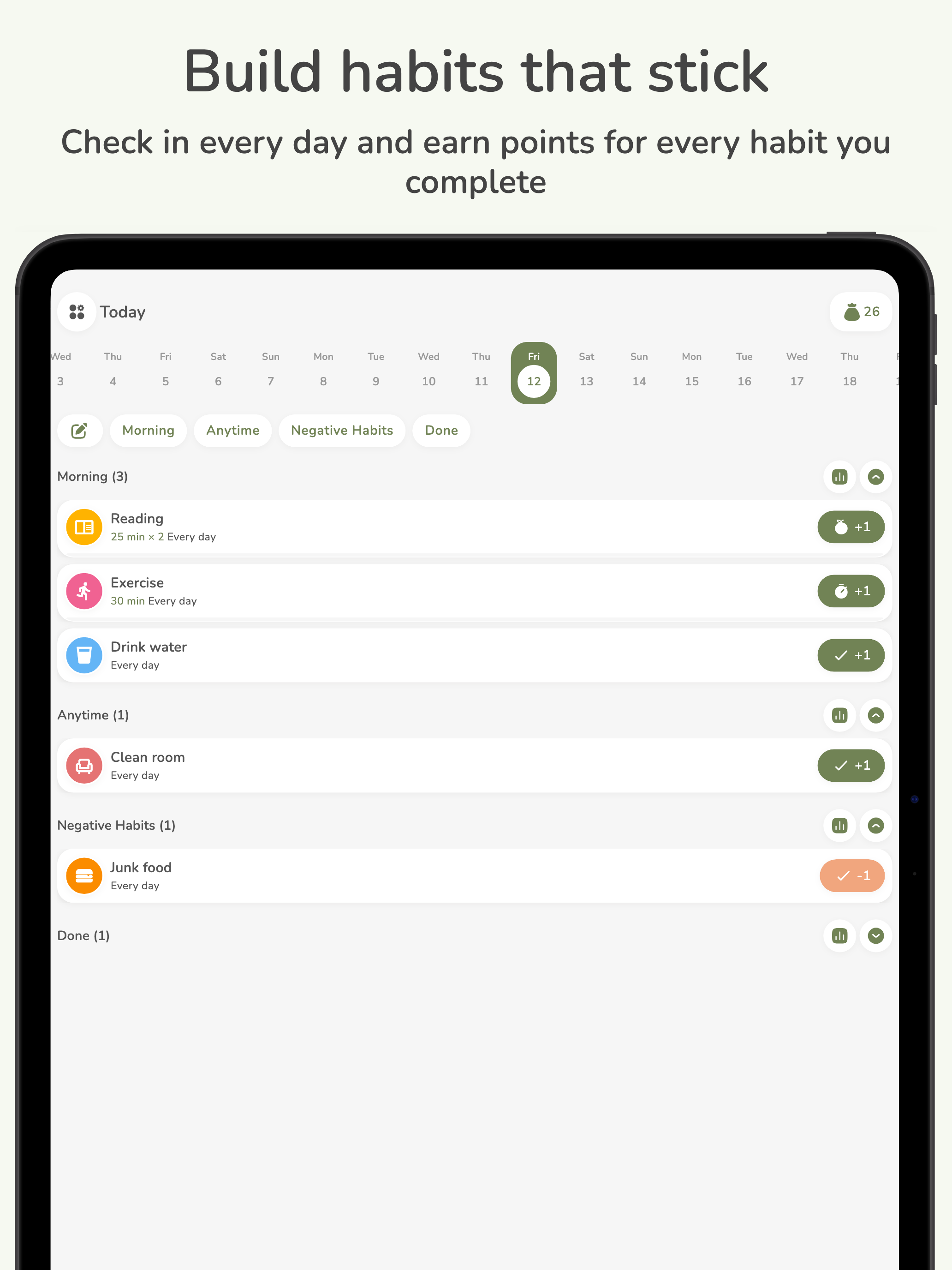 Habit Tracker: Goals & Rewards