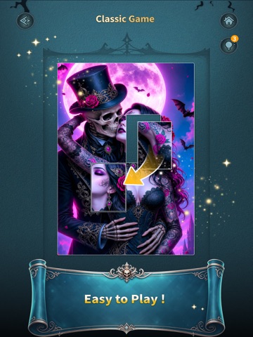 Dark Jigsort: Card Puzzle iPad screenshot
