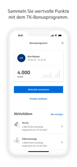 Screenshot von TK-App auf dem iPhone 5