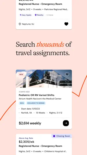 Nomad: Travel Healthcare Jobs screenshot 2