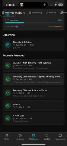 Recovery Compass iPhone screenshot