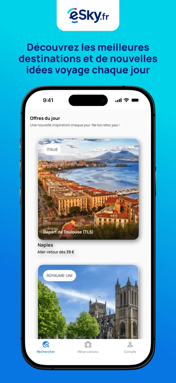 Screenshot #2 pour eSky - Vols et Vacances