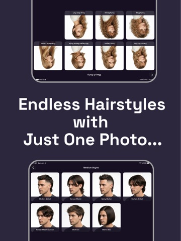 Hairmatic: AI Hair Styler iPad screenshot